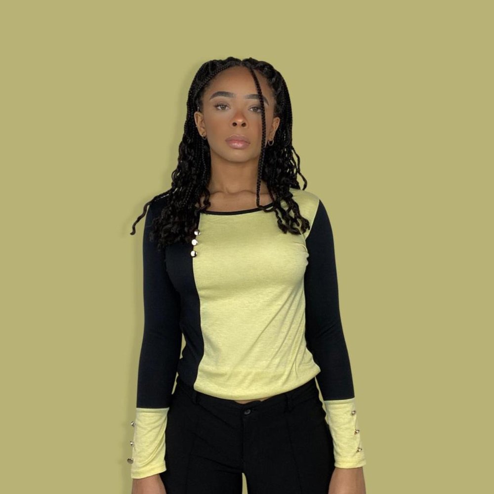 Color Block Long Sleeve Top